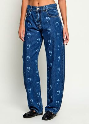 Jeansy damskie w miejskim stylu casual Pinko ze sklepu: Gomez Fashion Store w kategorii: Jeansy damskie - zdjęcie 874714-BD9-10338_PI264W000240901