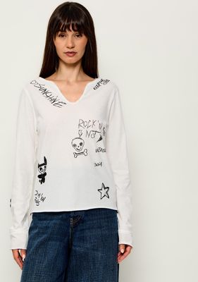 Bluzka damska casual Zadig&Voltaire ze sklepu: Gomez Fashion Store w kategorii: Bluzki damskie - zdjęcie 874714-BD9-10338_ZV265W000072015