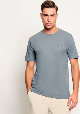niebieski T-shirt męski casual BOSS ORANGE ze sklepu: Gomez Fashion Store w kategorii: T-shirty męskie