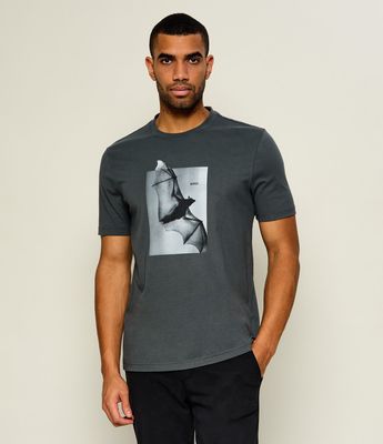 T-shirt męski na wiosnę BOSS ORANGE ze sklepu: Gomez Fashion Store w kategorii: T-shirty męskie - zdjęcie 874714-BD9-10338_BO265M000063377
