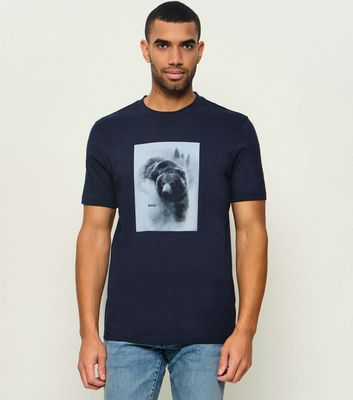 T-shirt męski w stylu młodzieżowym wiosenny BOSS ORANGE ze sklepu: Gomez Fashion Store w kategorii: T-shirty męskie - zdjęcie 874714-BD9-10338_BO265M000063404