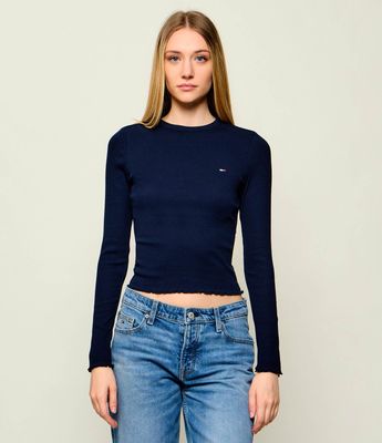 Bluzka damska casual Tommy Jeans ze sklepu: Gomez Fashion Store w kategorii: Bluzki damskie - zdjęcie 874714-BD9-10338_TM264W000006072