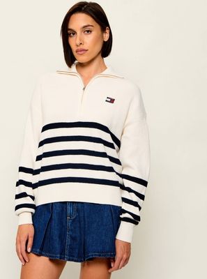 Sweter damski casual Tommy Jeans ze sklepu: Gomez Fashion Store w kategorii: Swetry damskie - zdjęcie 874714-BD9-10338_TM264W000017A13