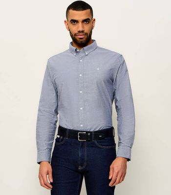 Koszula męska z kołnierzykiem button down casualowa Calvin Klein Jeans ze sklepu: Gomez Fashion Store w kategorii: Koszule męskie - zdjęcie 874714-BD9-10338_CJ264M000023879