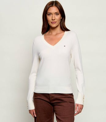 Sweter damski Tommy Hilfiger ze sklepu: Gomez Fashion Store w kategorii: Swetry damskie - zdjęcie 874714-BD9-10338_TH264W000031L35