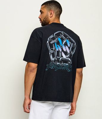 T-shirt męski młodzieżowy wiosenny AllSaints ze sklepu: Gomez Fashion Store w kategorii: T-shirty męskie - zdjęcie 874714-BD9-10338_AA264M000001000
