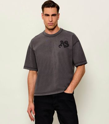 T-shirt męski casual AllSaints ze sklepu: Gomez Fashion Store w kategorii: T-shirty męskie - zdjęcie 874714-BD9-10338_AA264M000011000