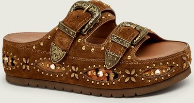 Klapki damskie na lato Kurt Geiger ze sklepu: Gomez Fashion Store w kategorii: Klapki damskie - zdjęcie 874714-BD9-10338_KG264W000083023