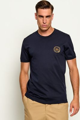 T-shirt męski casual Dolce & Gabbana ze sklepu: Gomez Fashion Store w kategorii: T-shirty męskie - zdjęcie 874714-BD9-10338_DG264M000013257