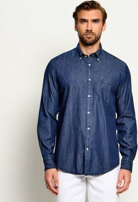 Koszula męska na jesień z kołnierzykiem button down Paul&Shark ze sklepu: Gomez Fashion Store w kategorii: Koszule męskie - zdjęcie 874714-BD9-10338_PU264M000024A25