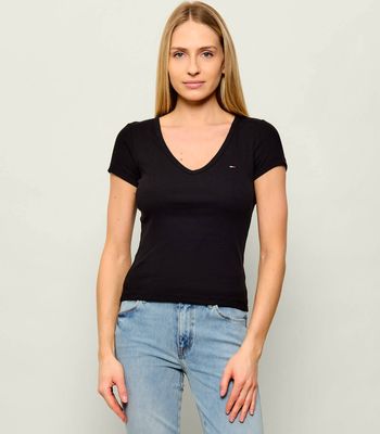 Bluzka damska na wiosnę casual Tommy Jeans ze sklepu: Gomez Fashion Store w kategorii: Bluzki damskie - zdjęcie 874714-BD9-10338_TM262W000081D44