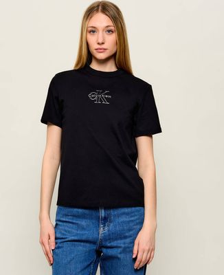 Calvin Klein Jeans - Bluzka damska w stylu młodzieżowym na wiosnę ze sklepu: Gomez Fashion Store w kategorii: Bluzki damskie - zdjęcie 874714-BD9-10338_CJ262W000085C64