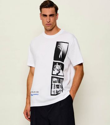 T-shirt męski młodzieżowy na wiosnę Karl Lagerfeld Jeans ze sklepu: Gomez Fashion Store w kategorii: T-shirty męskie - zdjęcie 874714-BD9-10338_KJ264M000009001