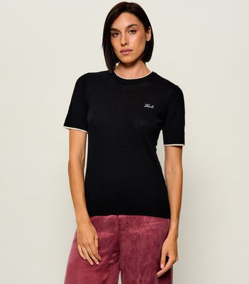 Sweter damski Karl Lagerfeld ze sklepu: Gomez Fashion Store w kategorii: Swetry damskie - zdjęcie 874714-BD9-10338_KL264W000075666