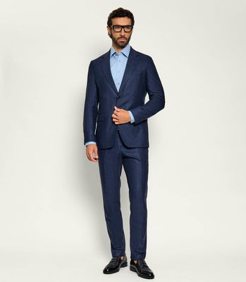 Garnitur męski na jesień BOSS BLACK ze sklepu: Gomez Fashion Store w kategorii: Garnitury męskie - zdjęcie 874714-BD9-10338_BB265M000136479