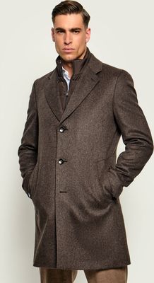 Płaszcz męski elegancki BOSS BLACK ze sklepu: Gomez Fashion Store w kategorii: Płaszcze męskie
