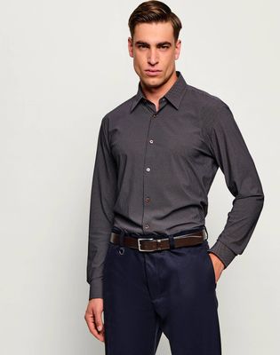 Koszula męska z klasycznym kołnierzykiem BOSS BLACK ze sklepu: Gomez Fashion Store w kategorii: Koszule męskie
