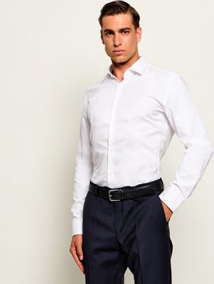 Koszula męska na wiosnę HUGO ze sklepu: Gomez Fashion Store w kategorii: Koszule męskie - zdjęcie 874714-BD9-10338_BU265M000094199