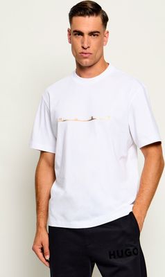 T-shirt męski casualowy HUGO ze sklepu: Gomez Fashion Store w kategorii: T-shirty męskie - zdjęcie 874714-BD9-10338_BU265M000161100