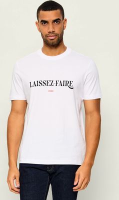 T-shirt męski młodzieżowy wiosenny HUGO ze sklepu: Gomez Fashion Store w kategorii: T-shirty męskie - zdjęcie 874714-BD9-10338_BU265M000170100