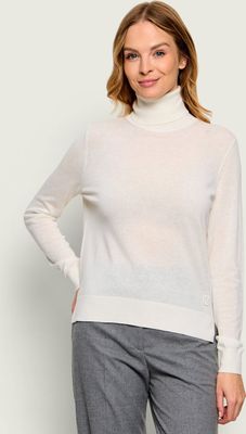 biały Sweter damski na zimę casual HUGO ze sklepu: Gomez Fashion Store w kategorii: Swetry damskie