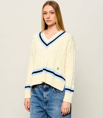 Sporty&Rich - Sweter damski na zimę ze sklepu: Gomez Fashion Store w kategorii: Swetry damskie - zdjęcie 874714-BD9-10338_TY262W000062015