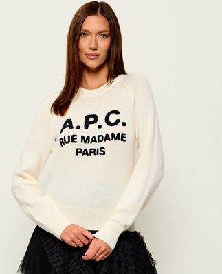 Sweter damski casual A.P.C. ze sklepu: Gomez Fashion Store w kategorii: Swetry damskie - zdjęcie 874714-BD9-10338_A3264W000016006