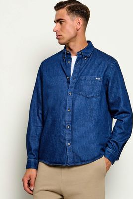 Koszula męska A.P.C. ze sklepu: Gomez Fashion Store w kategorii: Koszule męskie - zdjęcie 874714-BD9-10338_A3264M000003001