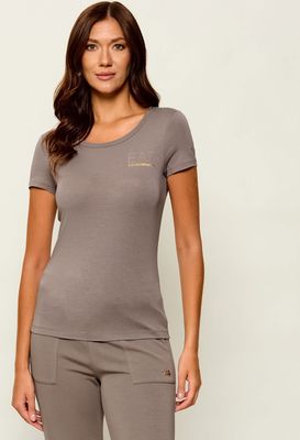 Bluzka damska casual na wiosnę EA7 ze sklepu: Gomez Fashion Store w kategorii: Bluzki damskie - zdjęcie 874714-BD9-10338_E7265W000006G72