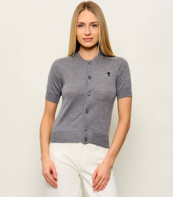 Sweter damski zimowy AMI Paris ze sklepu: Gomez Fashion Store w kategorii: Swetry damskie - zdjęcie 874714-BD9-10338_AI262W000005051