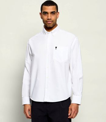 Koszula męska na wiosnę AMI Paris ze sklepu: Gomez Fashion Store w kategorii: Koszule męskie - zdjęcie 874714-BD9-10338_AI262M000015011
