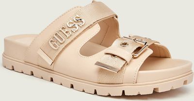 Klapki damskie na lato Guess ze sklepu: Gomez Fashion Store w kategorii: Klapki damskie - zdjęcie 874714-BD9-10338_GU264W000056001