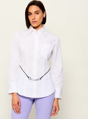 HUGO - Koszula damska na wiosnę ze sklepu: Gomez Fashion Store w kategorii: Koszule damskie - zdjęcie 874714-BD9-10338_BU264W000033100