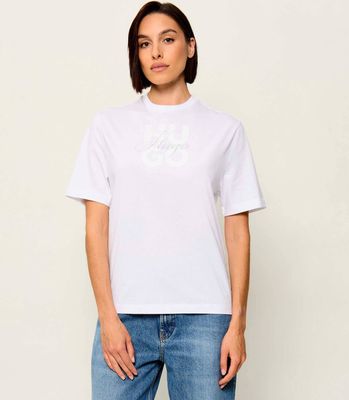 Bluzka damska wiosenna HUGO ze sklepu: Gomez Fashion Store w kategorii: Bluzki damskie - zdjęcie 874714-BD9-10338_BU264W000054100