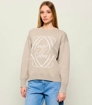 Sweter damski HUGO ze sklepu: Gomez Fashion Store w kategorii: Swetry damskie - zdjęcie 874714-BD9-10338_BU264W000060972