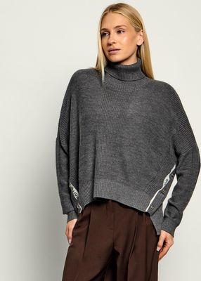 Sweter damski Liu Jo Sport ze sklepu: Gomez Fashion Store w kategorii: Swetry damskie - zdjęcie 874714-BD9-10338_LS264W000015860