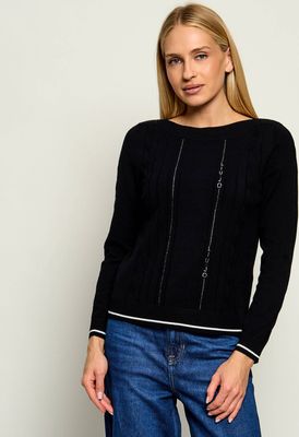 Sweter damski casual Liu Jo Sport ze sklepu: Gomez Fashion Store w kategorii: Swetry damskie - zdjęcie 874714-BD9-10338_LS264W000017862