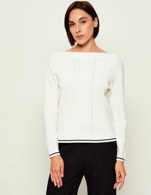Sweter damski casual Liu Jo Sport ze sklepu: Gomez Fashion Store w kategorii: Swetry damskie - zdjęcie 874714-BD9-10338_LS264W000017863