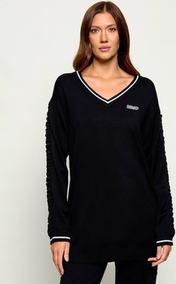 Sweter damski casualowy na zimę Liu Jo Sport ze sklepu: Gomez Fashion Store w kategorii: Swetry damskie - zdjęcie 874714-BD9-10338_LS264W000033862