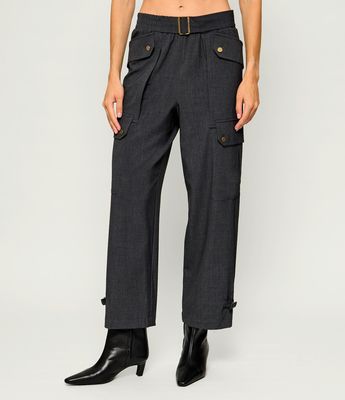Spodnie damskie Liu Jo ze sklepu: Gomez Fashion Store w kategorii: Spodnie damskie - zdjęcie 874714-BD9-10338_LJ264W000020269