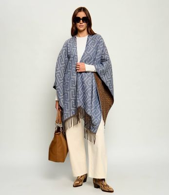 Ponczo casual Liu Jo ze sklepu: Gomez Fashion Store w kategorii: Poncza - zdjęcie 874714-BD9-10338_LC265W000116740