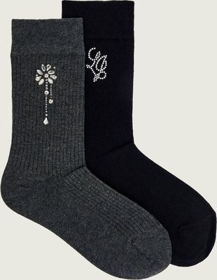 Skarpetki damskie casual Liu Jo ze sklepu: Gomez Fashion Store w kategorii: Skarpetki damskie - zdjęcie 874714-BD9-10338_LC265W000135466