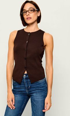 Kamizelka damska jesienna Liu Jo ze sklepu: Gomez Fashion Store w kategorii: Kamizelki damskie - zdjęcie 874714-BD9-10338_LC265W00014978Q