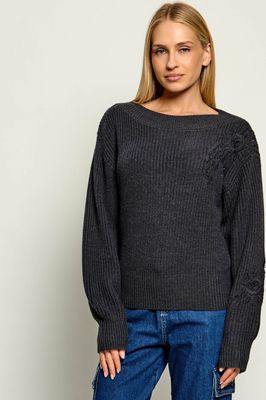 Sweter damski casualowy Liu Jo ze sklepu: Gomez Fashion Store w kategorii: Swetry damskie - zdjęcie 874714-BD9-10338_LC265W000223247