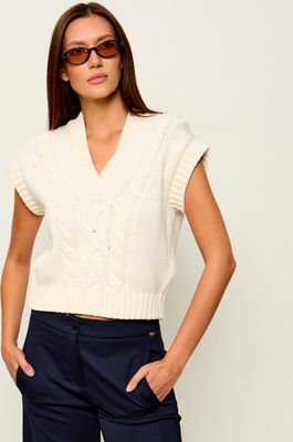 Kamizelka damska casual na wiosnę Weekend MaxMara ze sklepu: Gomez Fashion Store w kategorii: Kamizelki damskie - zdjęcie 874714-BD9-10338_MW264W000030001