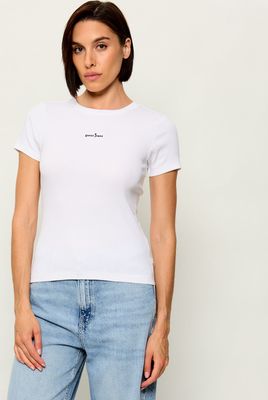 Bluzka damska na wiosnę Guess Jeans ze sklepu: Gomez Fashion Store w kategorii: Bluzki damskie - zdjęcie 874714-BD9-10338_GE264W000020F11