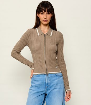Sweter damski zimowy Guess Jeans ze sklepu: Gomez Fashion Store w kategorii: Swetry damskie - zdjęcie 874714-BD9-10338_GE264W000023ZA5