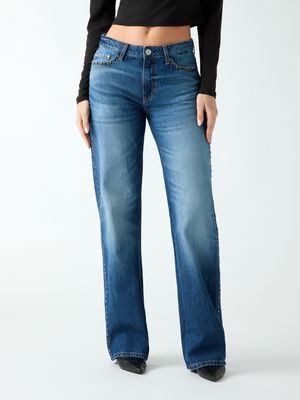 Guess - Jeansy damskie w miejskim stylu ze sklepu: Gomez Fashion Store w kategorii: Jeansy damskie - zdjęcie 874714-BD9-10338_GJ264W00000814E