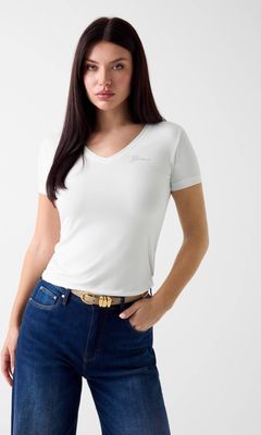 Bluzka damska casual Guess ze sklepu: Gomez Fashion Store w kategorii: Bluzki damskie - zdjęcie 874714-BD9-10338_GJ264W000016F11
