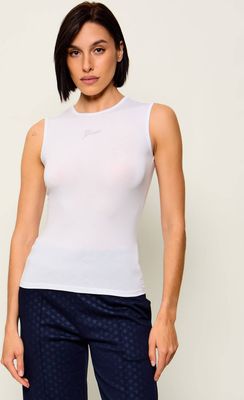 Bluzka damska na lato Guess ze sklepu: Gomez Fashion Store w kategorii: Bluzki damskie - zdjęcie 874714-BD9-10338_GJ264W000037F11